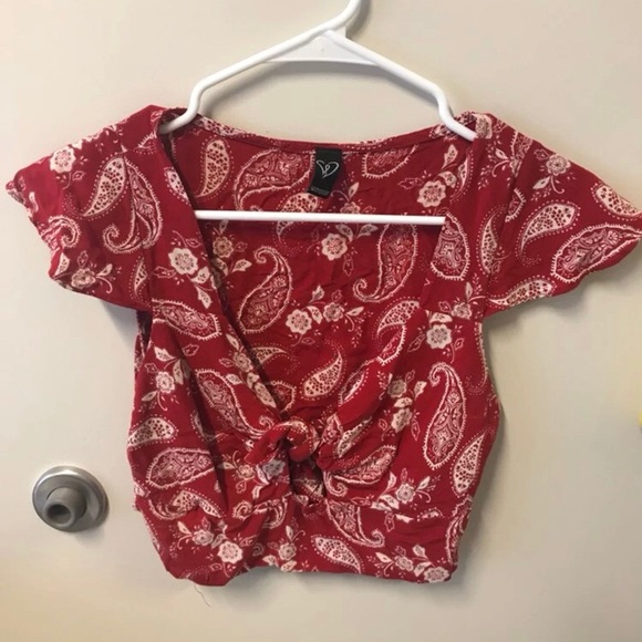 Red Crop Top - Picture 1 of 4